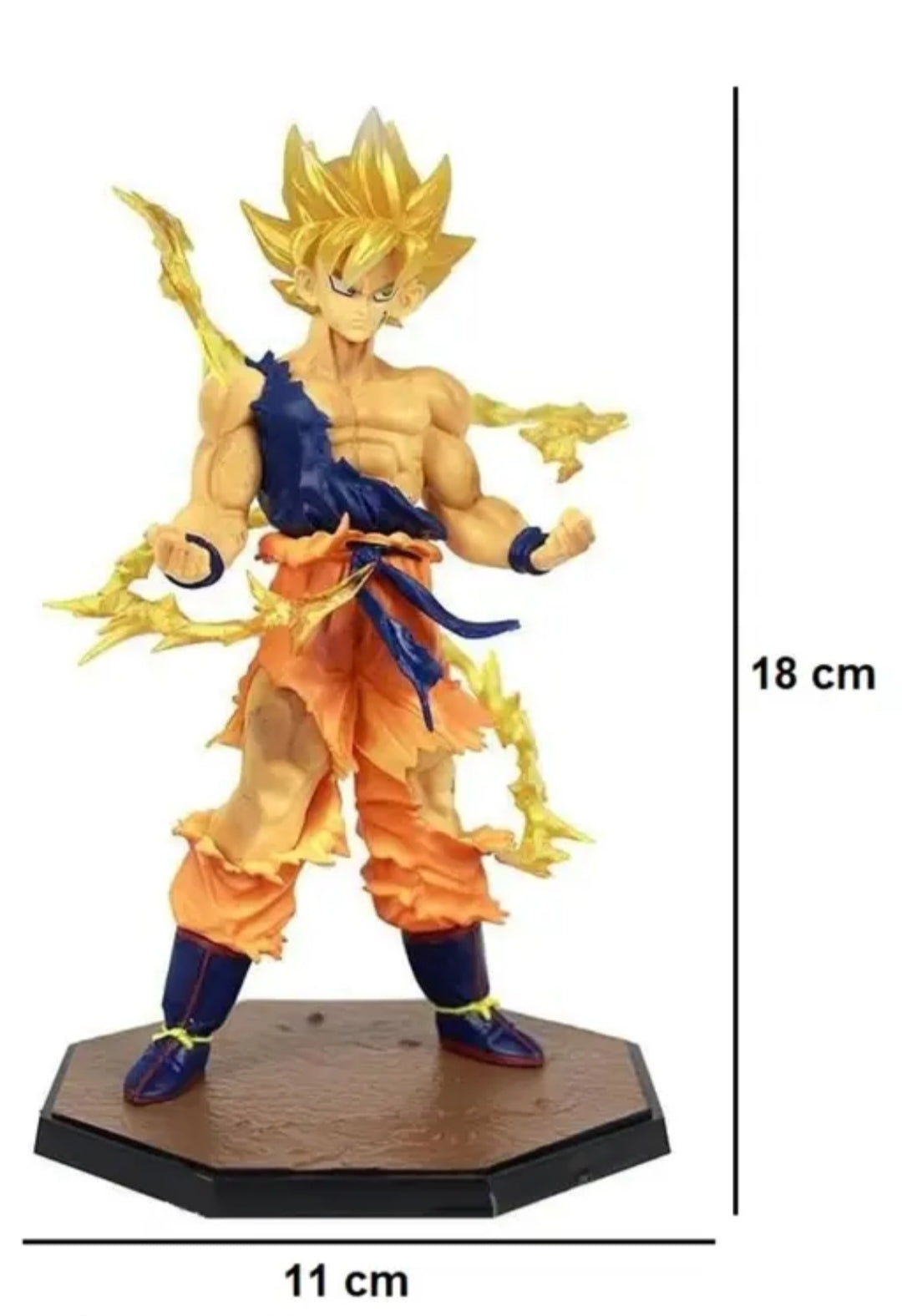ADYM DBZ Goku Super Saiyan 17cm Action Figure with Flames