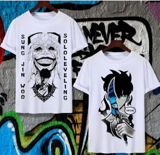 SOLO LEVELING Anime Round Neck T-Shirt for Men/Boys