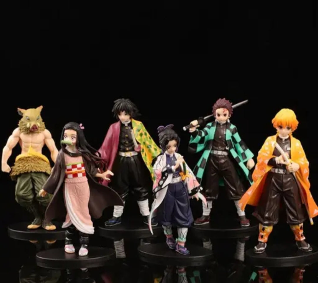Demon Slayer 6-Piece Anime Action Figure Set (15cm)