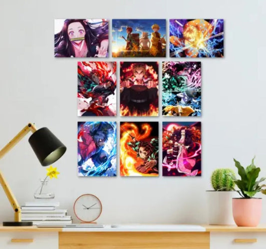Demon Slayer Posters Pack of 9 - A6 Size
