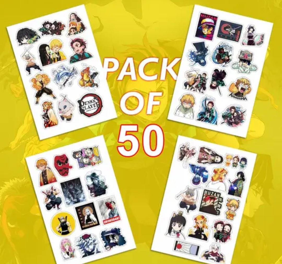 Demon Slayer Vinyl Sticker Pack (50 Pcs)
