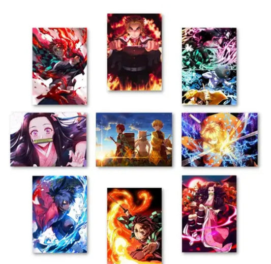 Demon Slayer Posters Pack of 9 - A6 Size