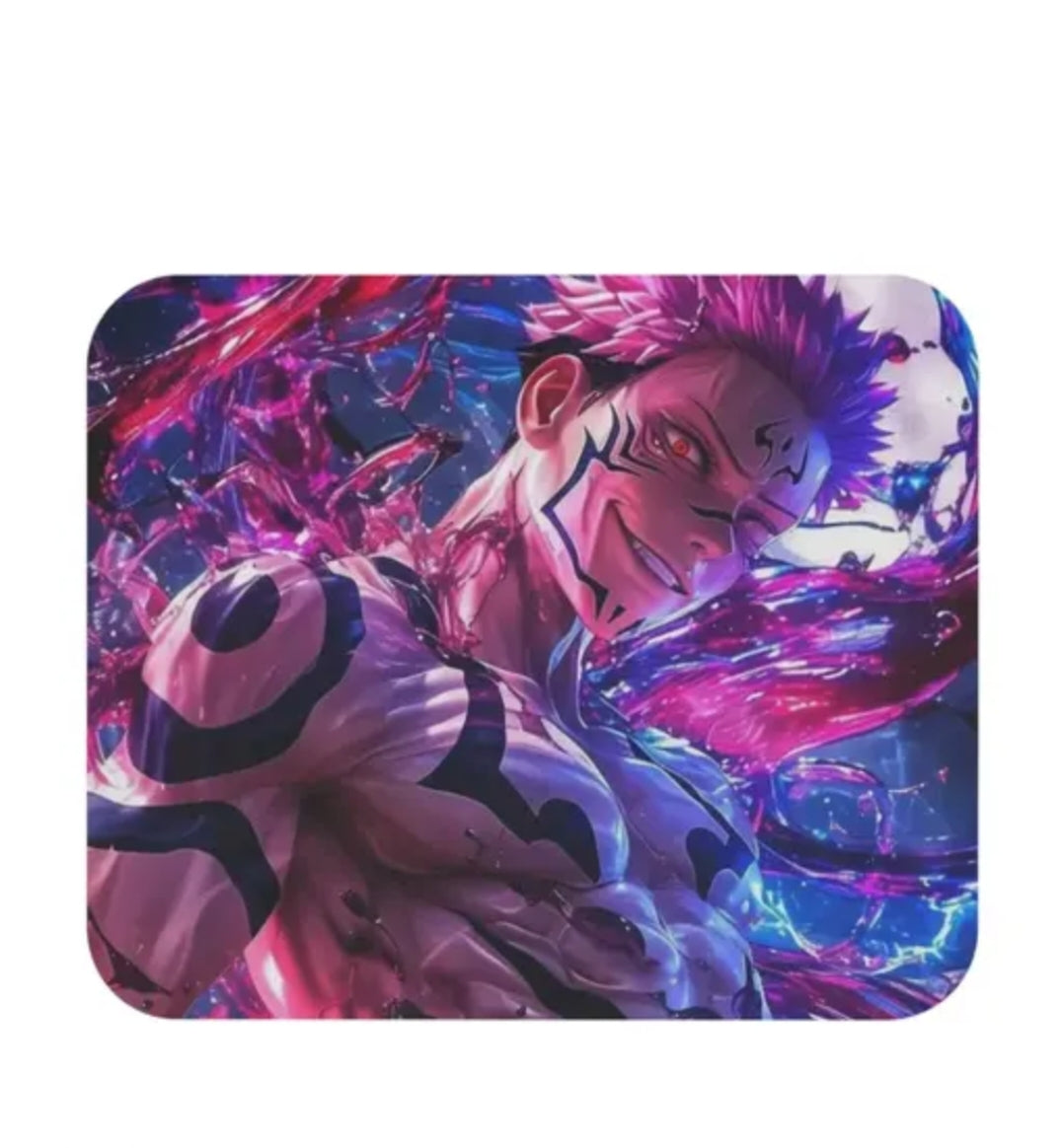 Neon Sukuna Printed Anime Gaming Mouse Pad