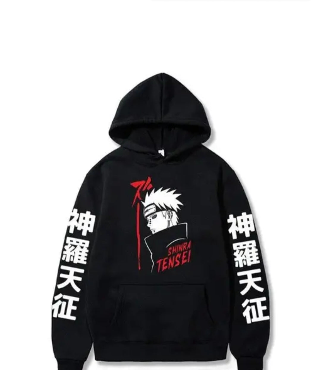 Naruto Pain Trendy Modern Men's Black Anime Print Sweatshirt