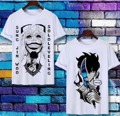 SOLO LEVELING Anime Round Neck T-Shirt for Men/Boys