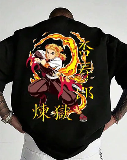 Zenitsu Men's Oversize Anime Printed T-Shirt