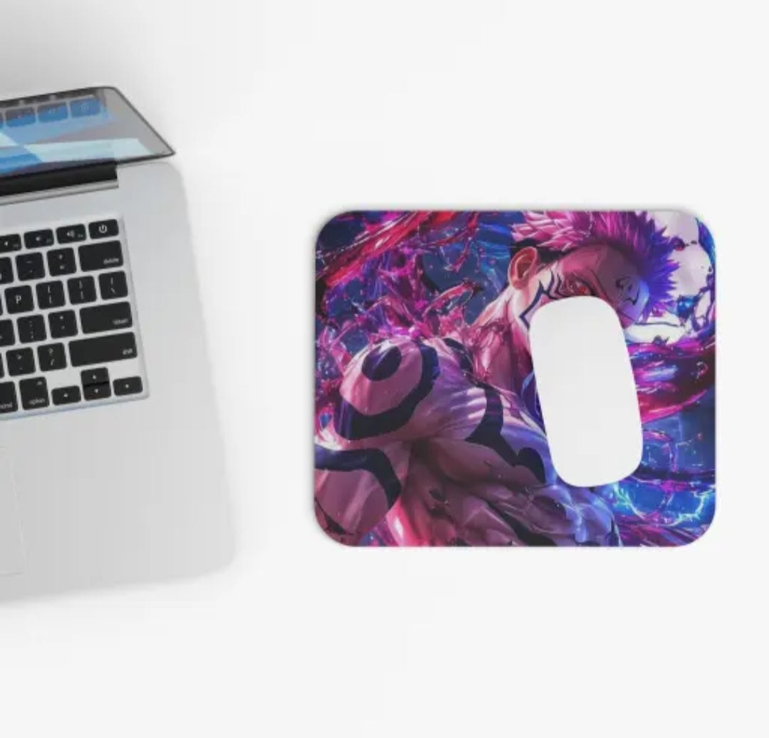 Neon Sukuna Printed Anime Gaming Mouse Pad
