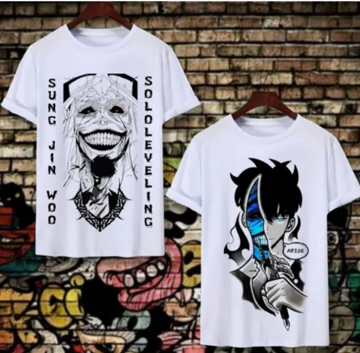 SOLO LEVELING Anime Round Neck T-Shirt for Men/Boys