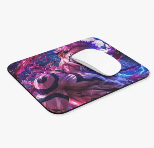 Neon Sukuna Printed Anime Gaming Mouse Pad
