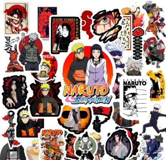 Printshed's 50 Pc Naruto Anime Aesthetic Vinyl Stickers